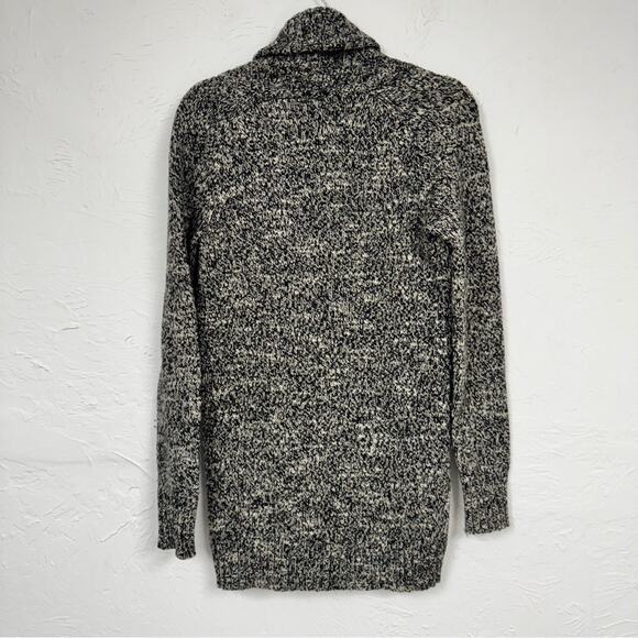 J Crew Vintage Black Marled Wool Cardigan Sweater Mens S Preppy Cozy Warm Button - Picture 9 of 10